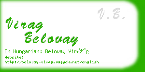 virag belovay business card